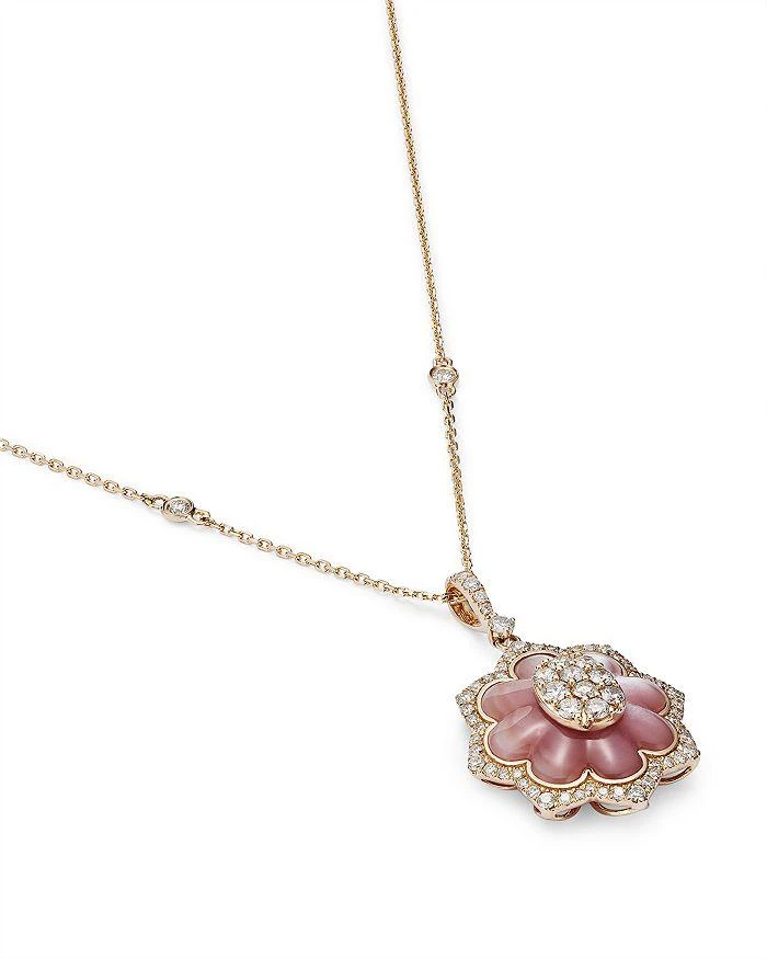 商品Bloomingdale's|Mother of Pearl & Diamond Flower Pendant Necklace in 14K Yellow Gold, 18"- 100% Exclusive,价格¥29850,第5张图片详细描述