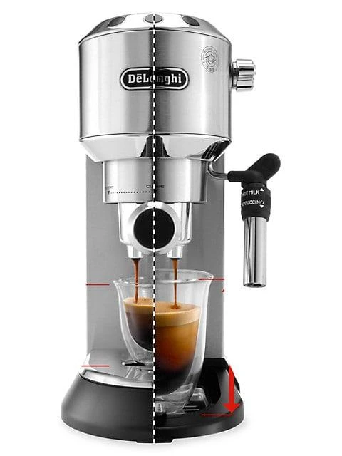 商品De'Longhi|Dedica Deluxe Rapid Cappuccino System Stainless Steel15-Bar Pump Espresso Machine,价格¥2853,第2张图片详细描述