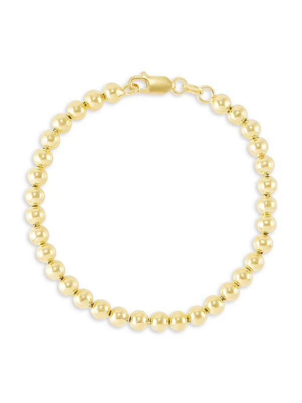 商品Saks Fifth Avenue|14K Goldplated Sterling Silver Beaded Bracelet,价格¥568,第2张图片详细描述
