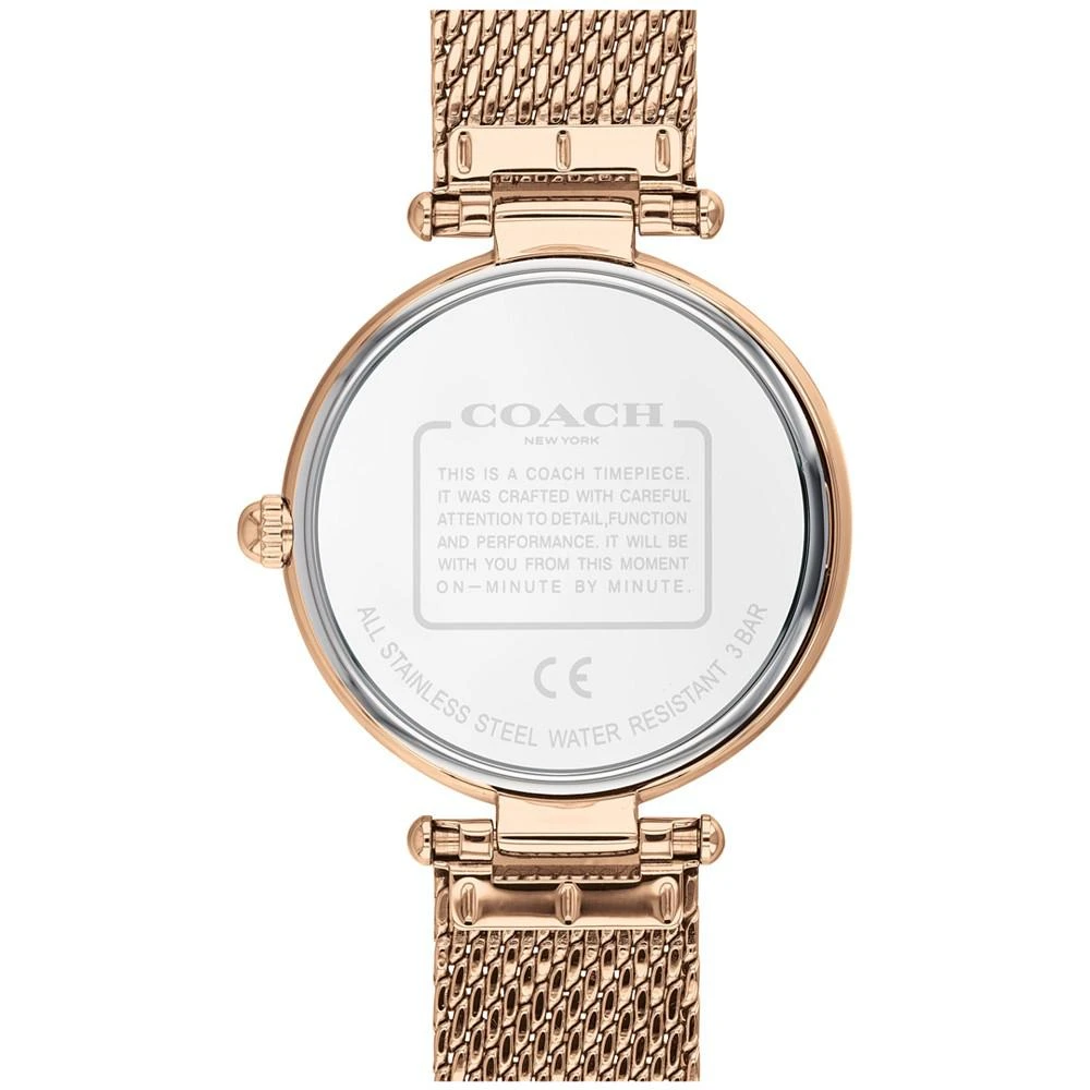 商品Coach|Women's Park Rose Gold-Tone Mesh Bracelet Watch 34mm,价格¥1408,第3张图片详细描述