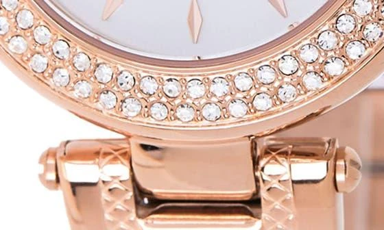商品Versace|Versace Crystal Rose Gold IP Bracelet Watch, 36mm,价格¥715,第4张图片详细描述