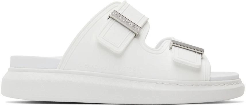 商品Alexander McQueen|White Hybrid Sandals,价格¥1426,第1张图片