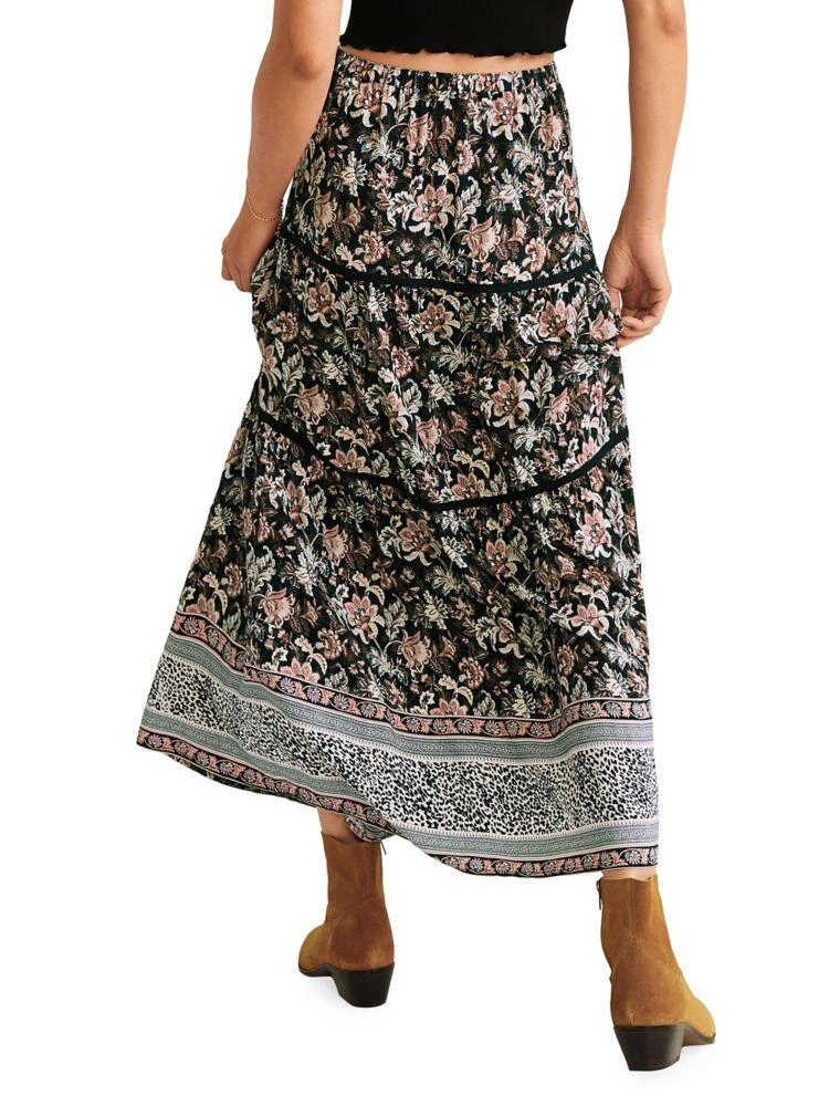 商品Mango|Floral-Print Ankle-Length Skirt,价格¥452,第2张图片详细描述