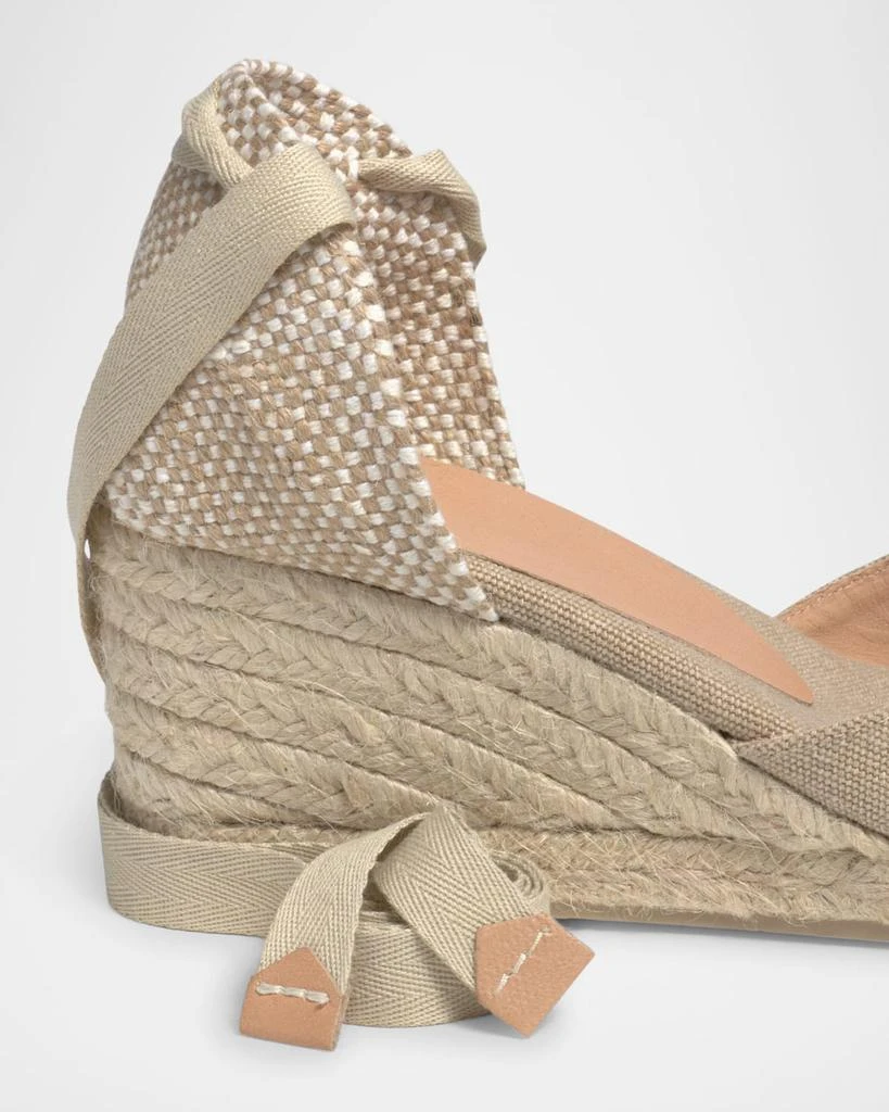 商品Castaner|Carina Canvas Ankle-Tie Wedge Espadrilles,价格¥1231,第3张图片详细描述