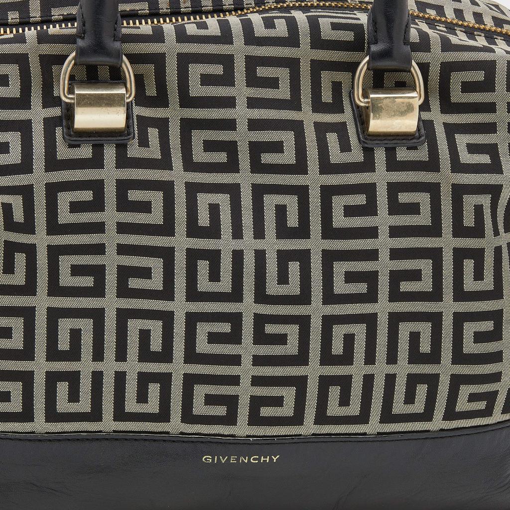商品[二手商品] Givenchy|Givenchy Black/Grey Signature Canvas and Leather Satchel,价格¥3328,第7张图片详细描述