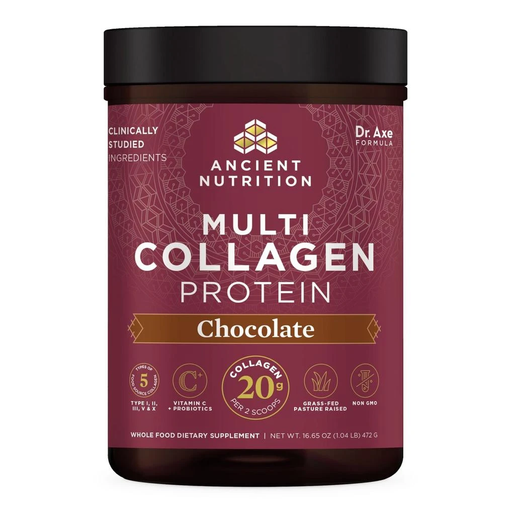 商品Ancient Nutrition|Multi Collagen Protein Summer ’23 Insert | Powder Chocolate (40 Servings),价格¥378,第1张图片