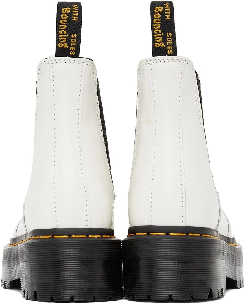 商品Dr. Martens|White Quad Platform Chelsea Boots,价格¥481,第4张图片详细描述