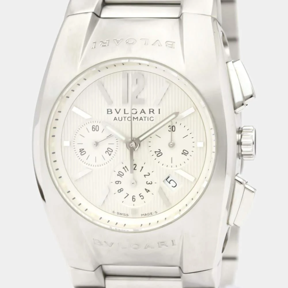 商品[二手商品] BVLGARI|Bvlgari Silver Stainless Steel Ergon Chronograph Automatic EG35SCH Men's Wristwatch 35 MM,价格¥8468,第2张图片详细描述