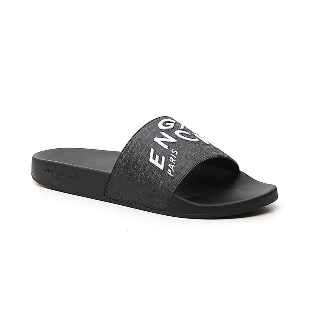 GIVENCHY 纪梵希 男士黑色棉质包脚拖鞋 BH300YH0QB-004 商品
