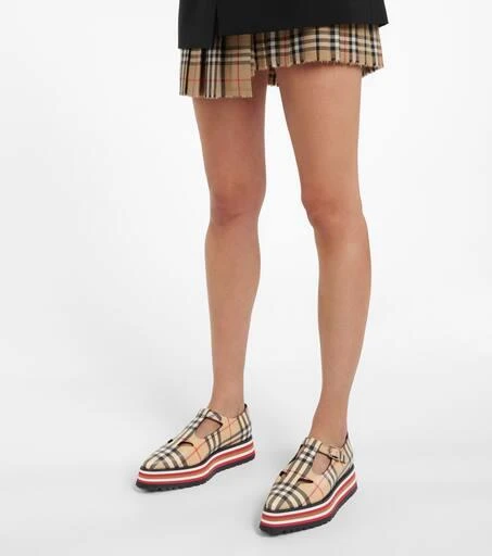 商品Burberry|Aldwych格纹皮革乐福鞋,价格¥5277,第4张图片详细描述