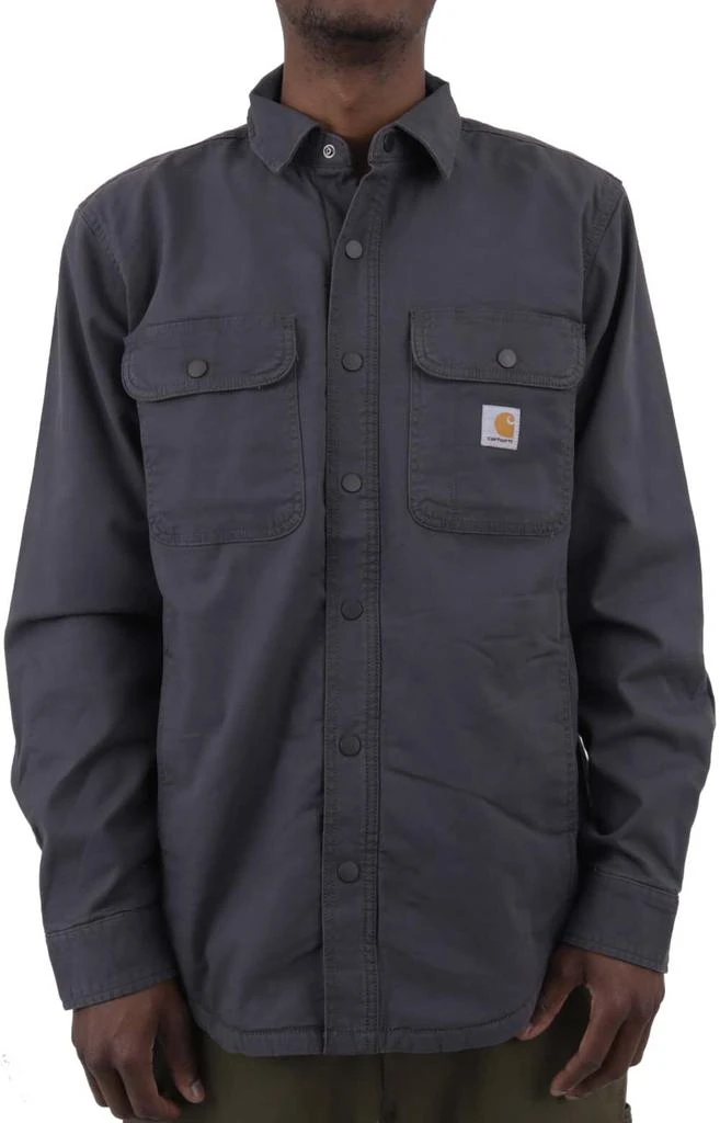 商品Carhartt|(105419) Rugged Flex Relaxed Fit Canvas Fleece-Lined Shirt Jacket - Shadow,价格¥668,第1张图片
