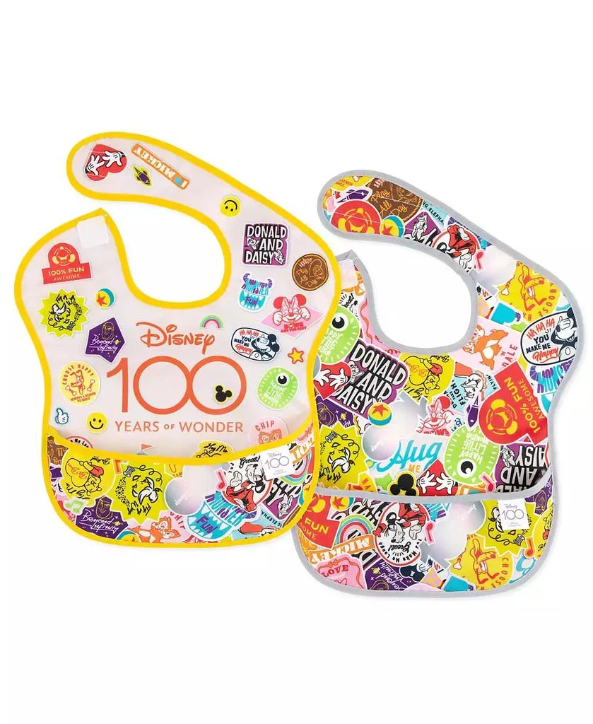 商品Bumkins|Baby Disney 100 Happy Faces Super Bibs, Pack of 2,价格¥107,第1张图片