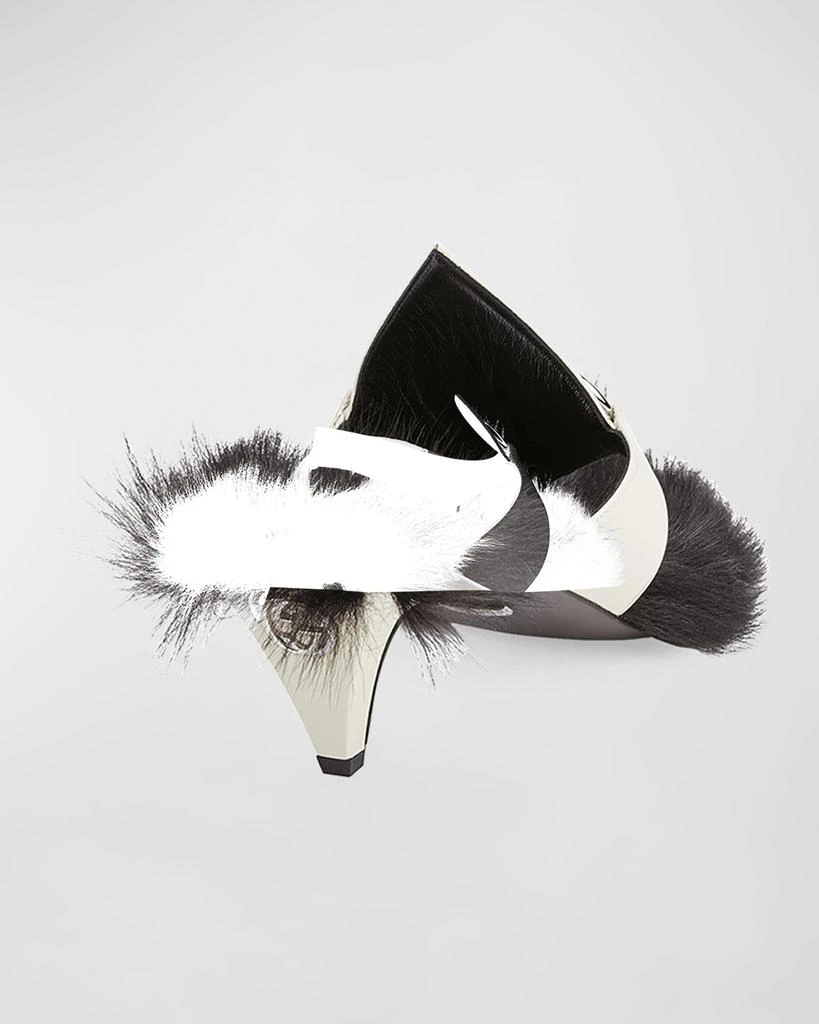 商品Gucci|Mariame Faux Fur Bit Thong Sandals,价格¥8112,第3张图片详细描述