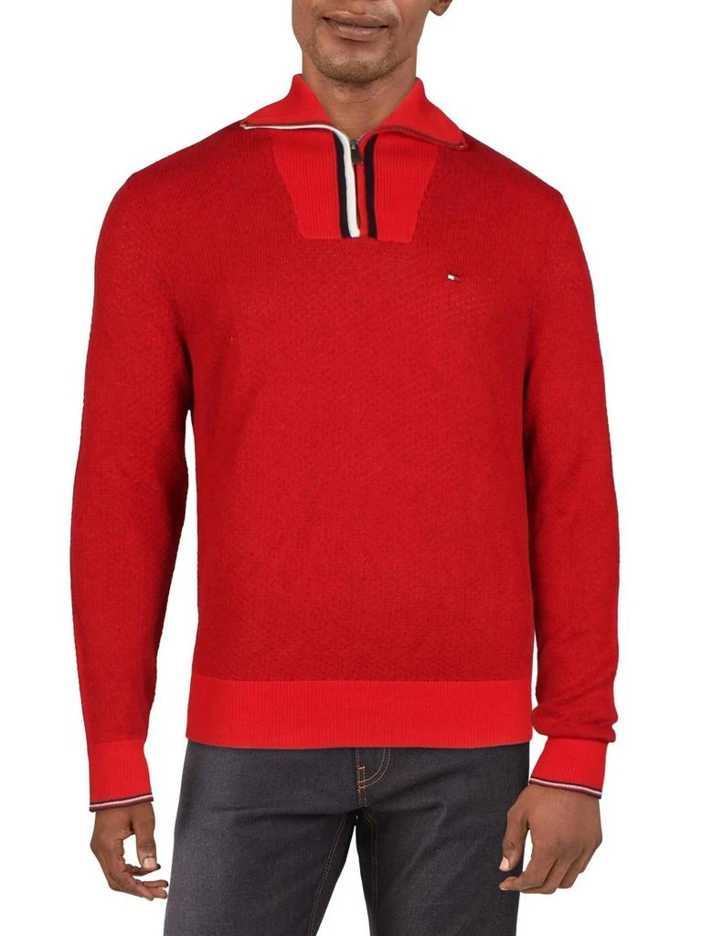 商品Tommy Hilfiger|Manhattan Mens Cotton Ribbed Trim Pullover Sweater,价格¥332,第1张图片