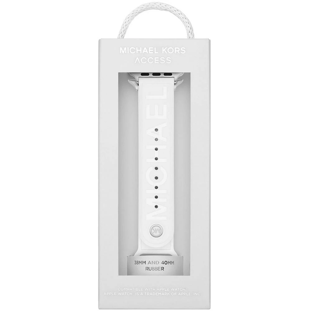 商品Michael Kors|White Logo Rubber Band for Apple Watch 42mm and 44mm,价格¥380,第2张图片详细描述