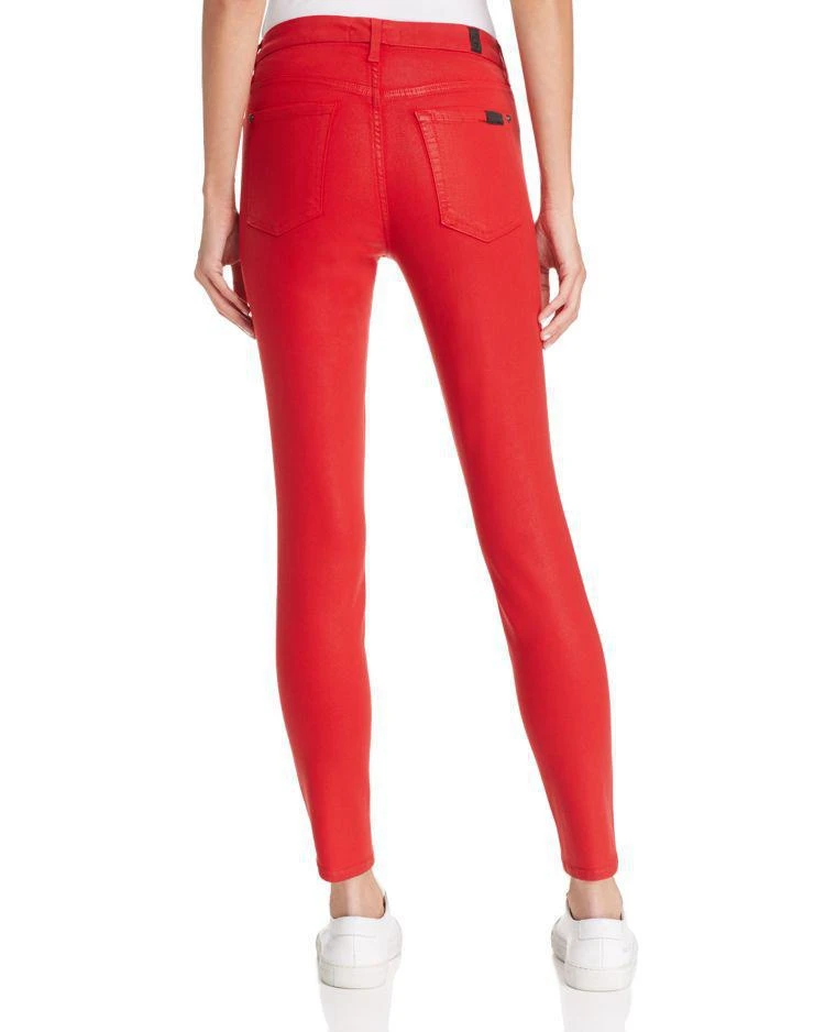 商品7 For All Mankind|WeWoreWhat X Bloomingdale's The Ankle Skinny Jeans in Red Coated - 100% Exclusive,价格¥886,第2张图片详细描述