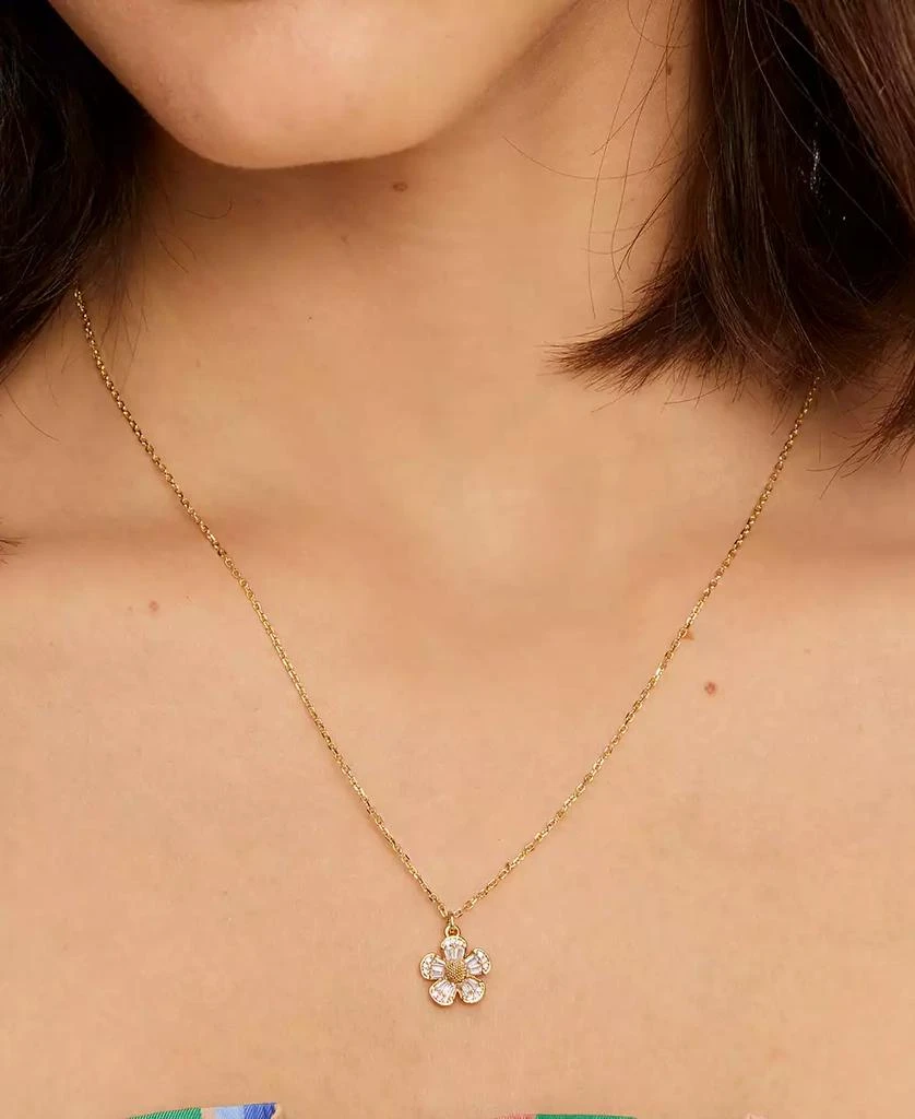 商品Kate Spade|Cubic Zirconia Fleurette Pendant Necklace, 16" + 3" extender,价格¥517,第3张图片详细描述