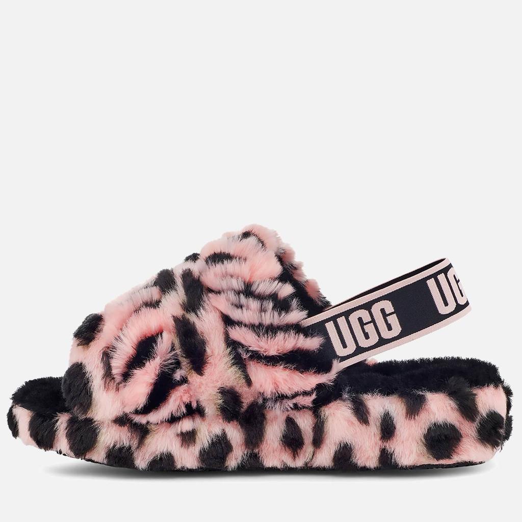 商品UGG|UGG Women's Fluff Yeah Animalia Sheepskin Slippers - Pink Scallop,价格¥468,第5张图片详细描述