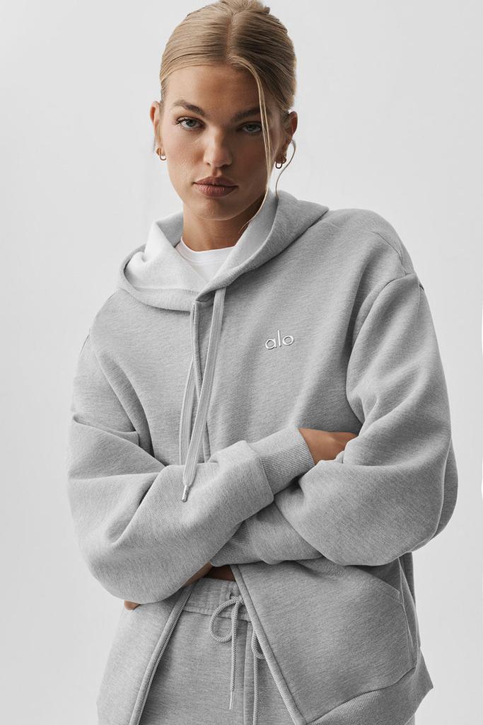 Alo Accolade Full Zip Hoodie - Olive Tree - Hoodies - Free