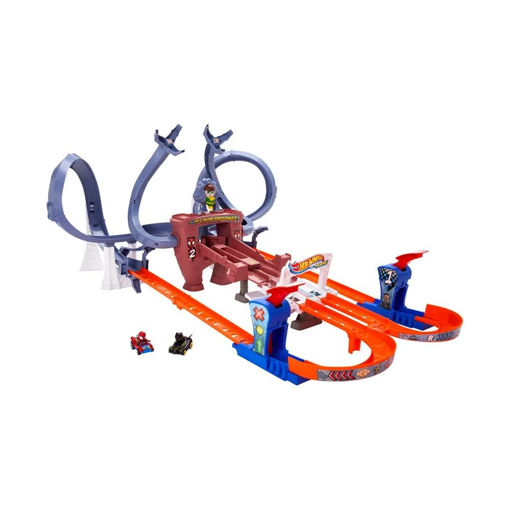 商品Hot Wheels|RacerVerse Spider-Man's Web-Slinging Speedway Track Set with 2 Hot Wheels Racers,价格¥339,第1张图片