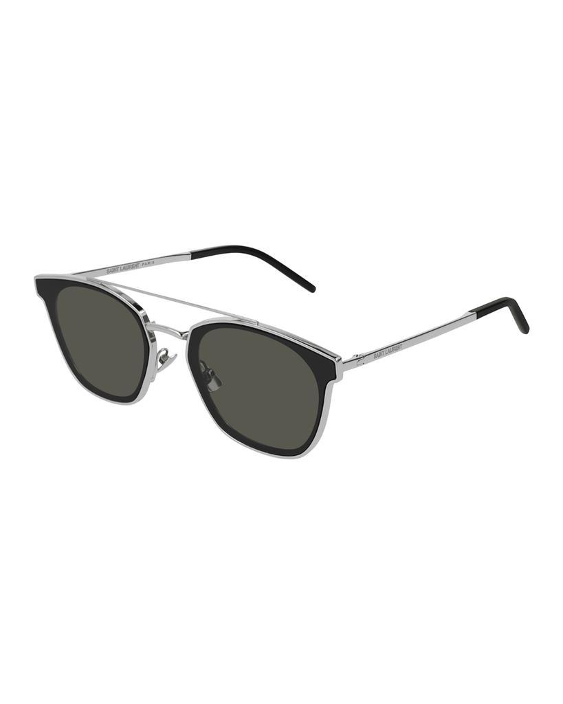 商品Yves Saint Laurent|Men's Metal Flush-Lens Brow-Bar Sunglasses,价格¥3695,第1张图片