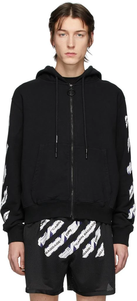 商品Off-White|Black Airport Tape Zip hoodie,价格¥3008,第1张图片