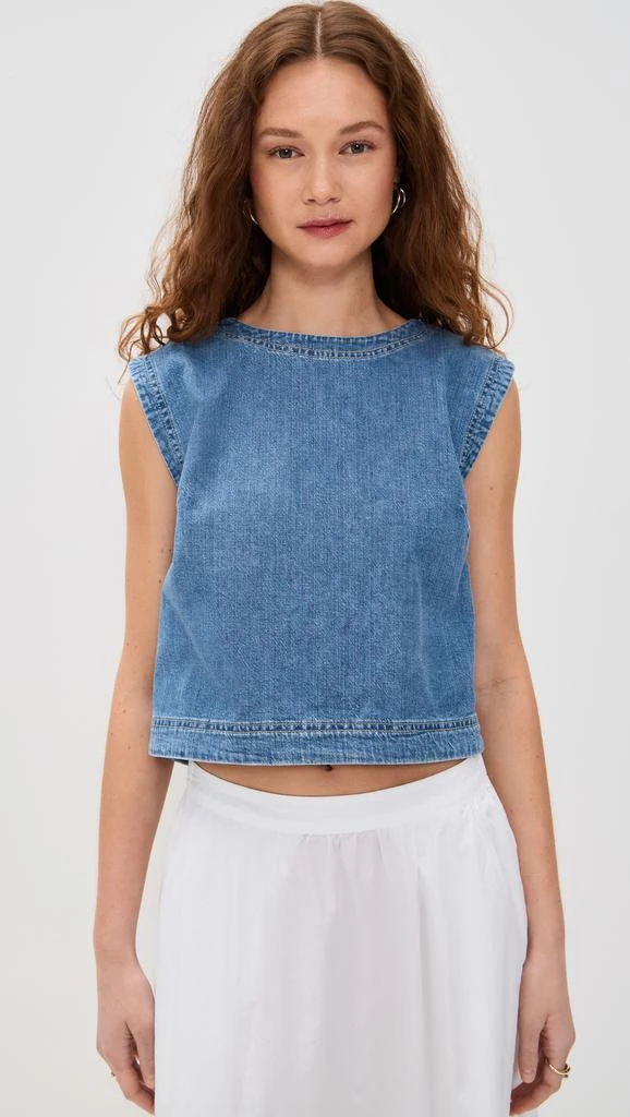 商品Velvet|Loren Denim Top,价格¥1489,第1张图片