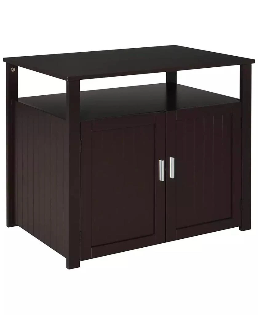 商品PawHut|Tabletop Side Table Cat Box Fixture w/ Magnetic Closing Door, Brown,价格¥813,第2张图片详细描述