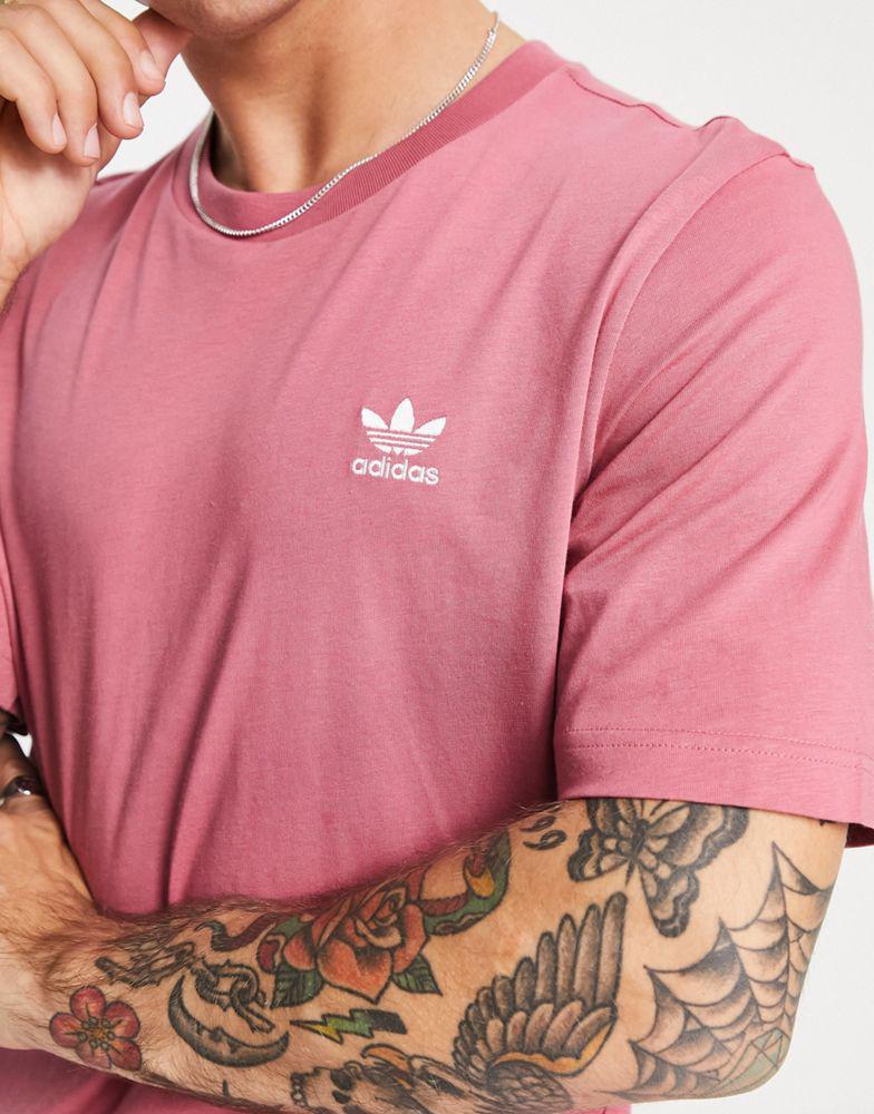 adidas Originals Trefoil Essentials logo t-shirt in dusty pink商品第3张图片规格展示