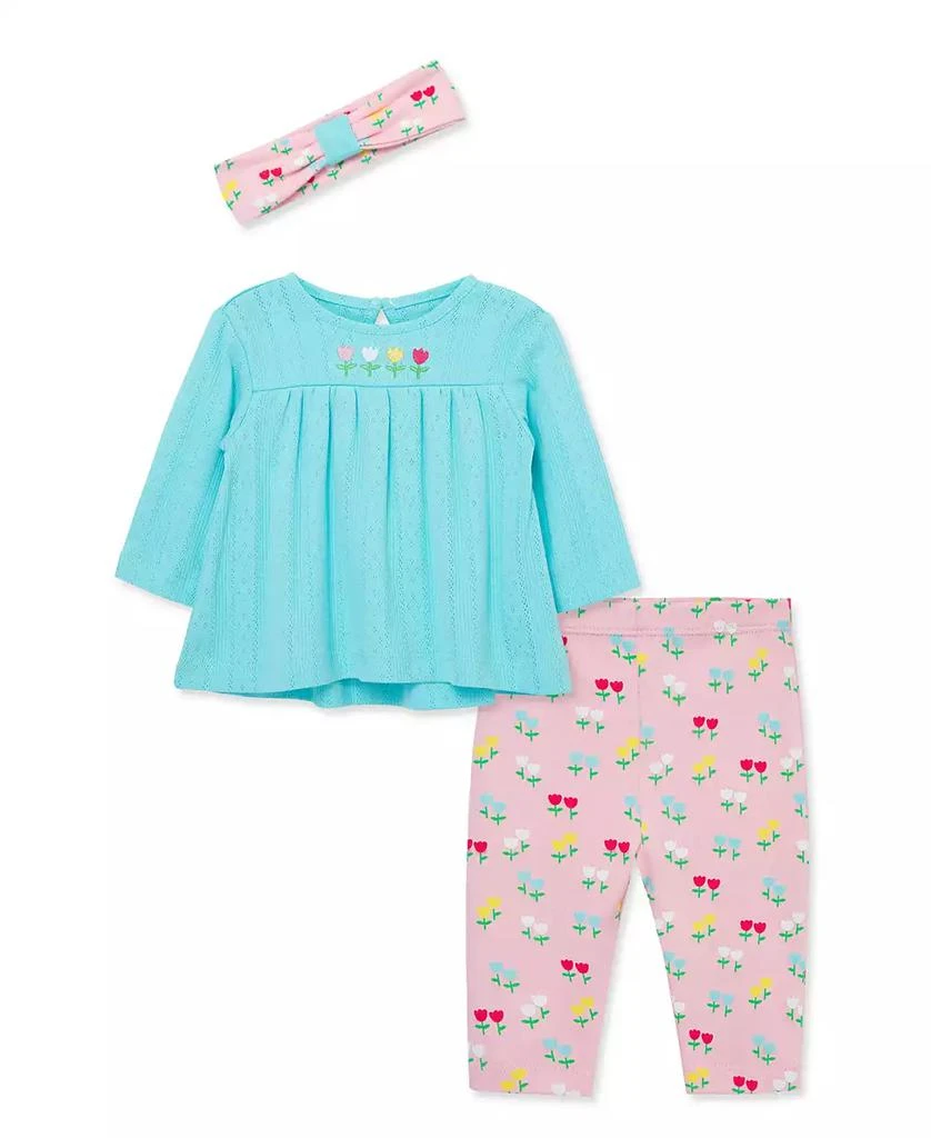 商品Little Me|Baby Girls Tulips Tunic Set with Headband,价格¥95,第1张图片