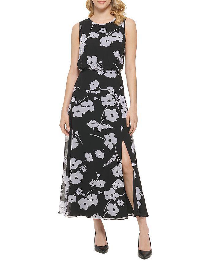 商品Karl Lagerfeld Paris|Floral Blouson Maxi Dress,价格¥392,第3张图片详细描述
