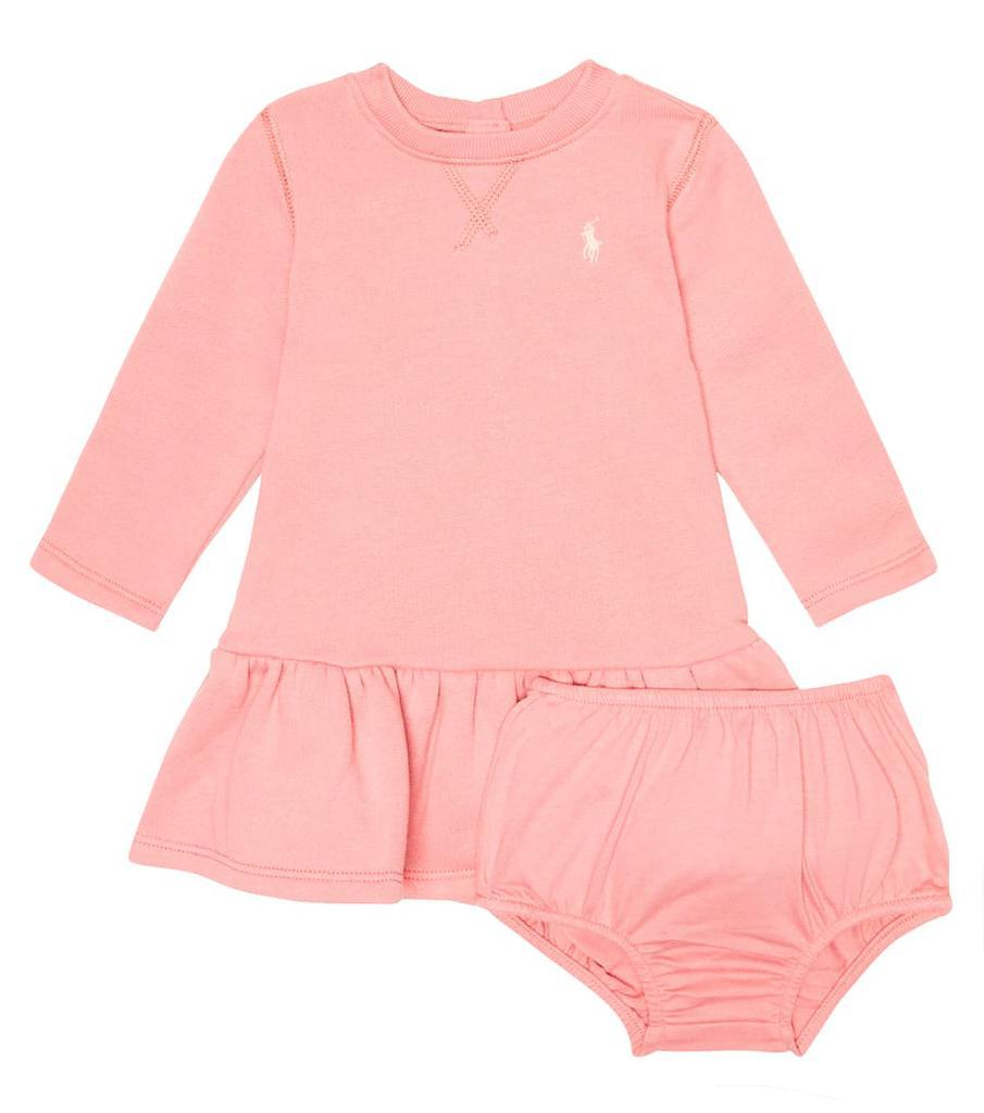 商品Ralph Lauren|婴幼儿 — 棉质混纺针织连衣裙与灯笼裤套装,价格¥687,第1张图片
