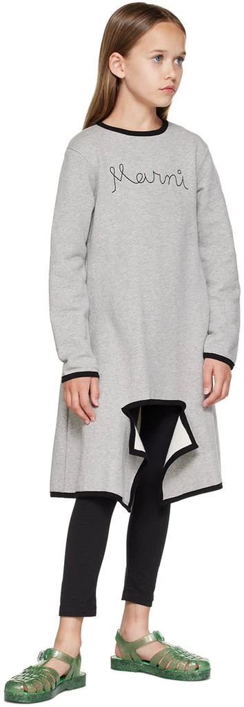 商品Marni|Kids Gray Embroidered Dress,价格¥595,第4张图片详细描述