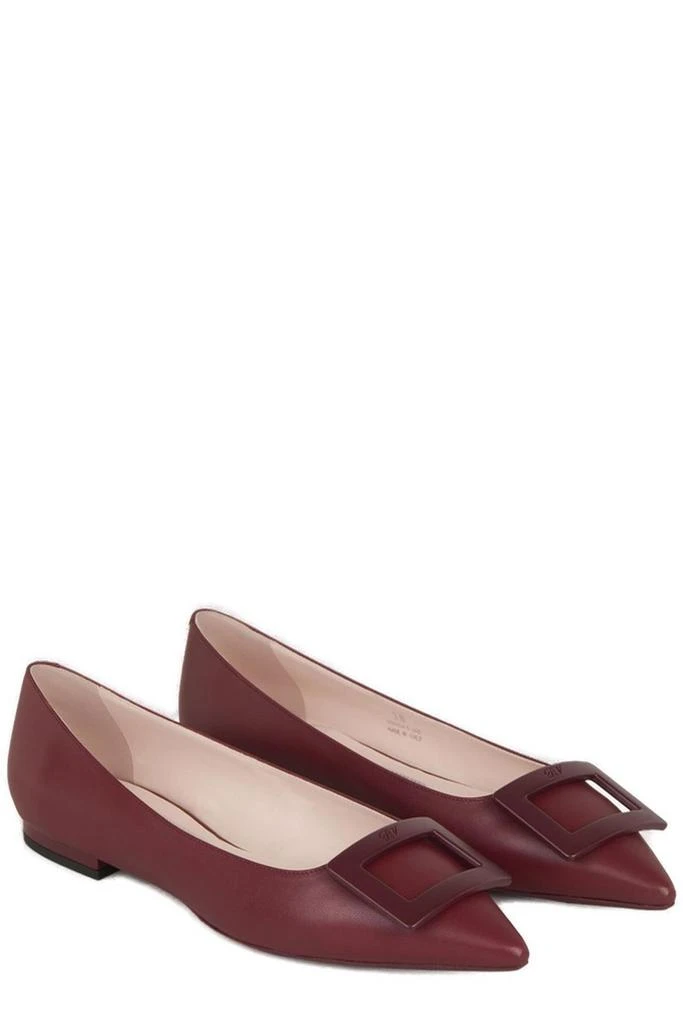 商品Roger Vivier|Roger Vivier Gommettine Pointed-Toe Flat Shoes,价格¥2848,第2张图片详细描述