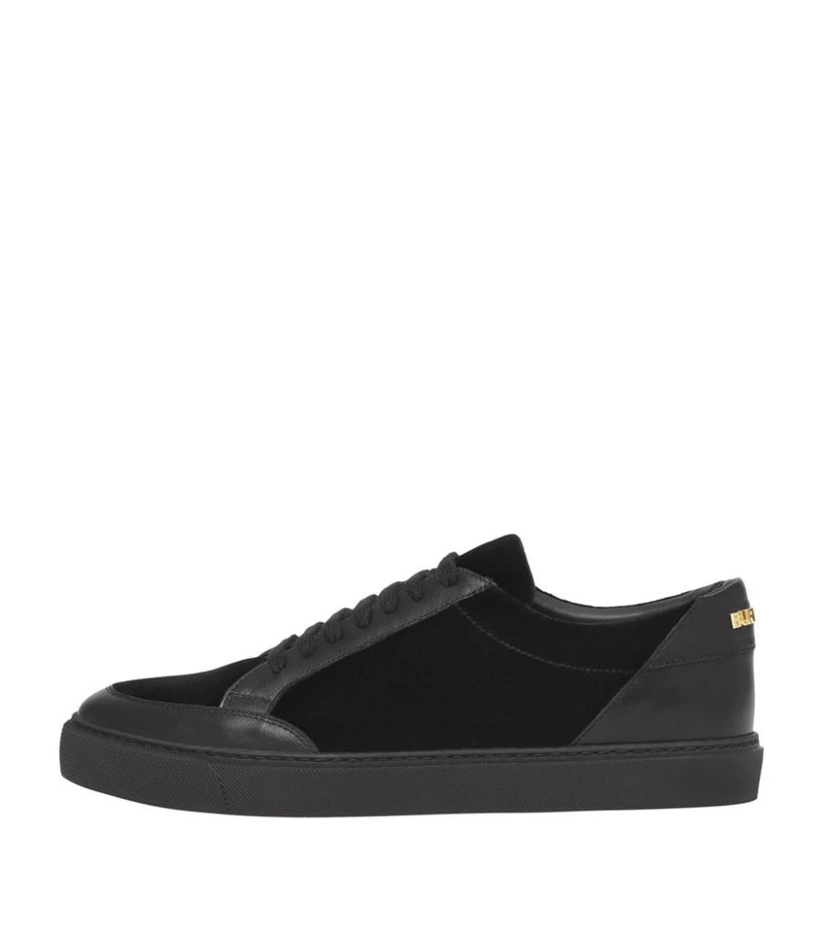 Leather Velvet-Panel Sneakers 商品