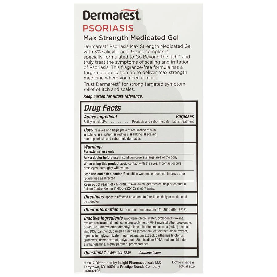 商品Dermarest|Psoriasis Max Strength Medicated Gel with Targeted Application Tip,价格¥67,第2张图片详细描述