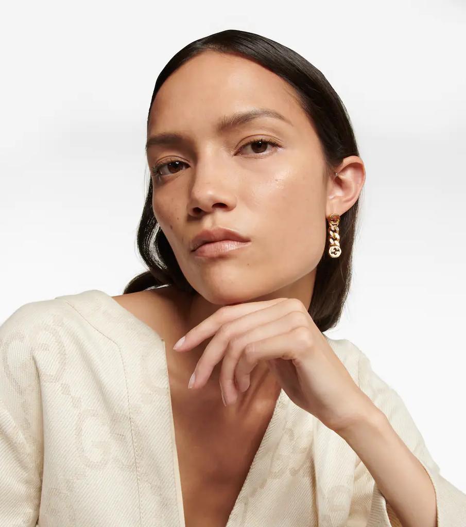 商品Gucci|Interlocking G chain earrings,价格¥2523,第5张图片详细描述