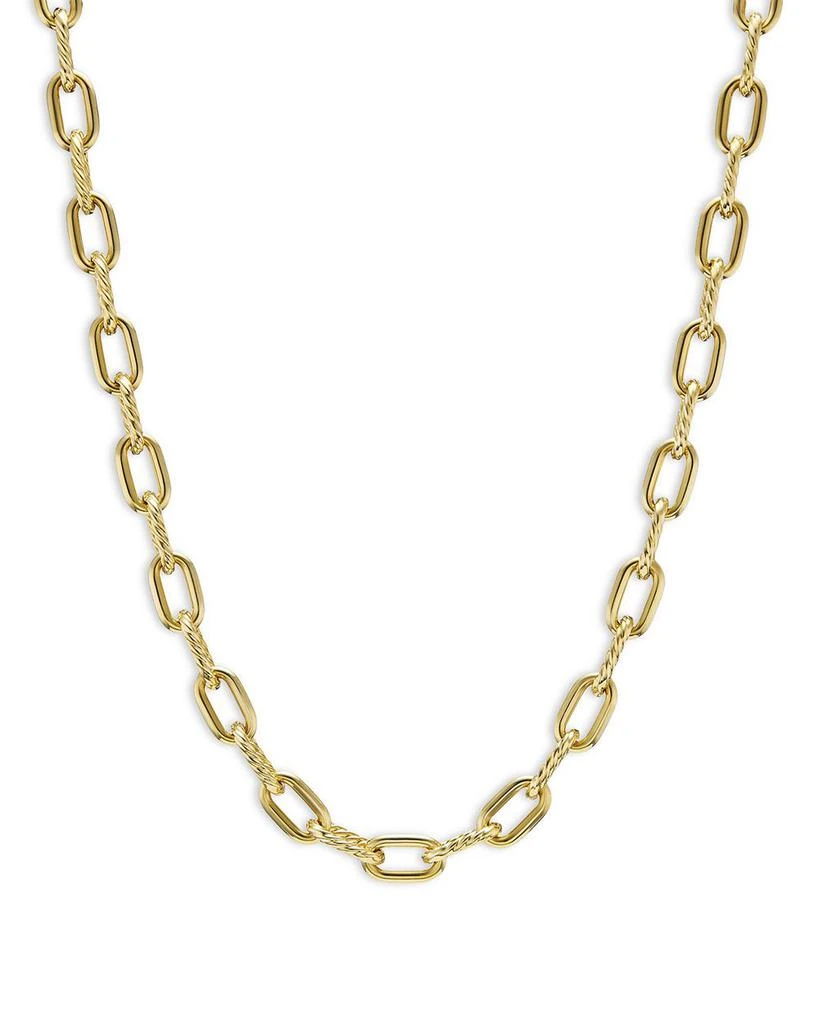 商品David Yurman|18K Yellow Gold DY Madison® Textured & Polished Link Chain Necklace, 18.25",价格¥67308,第1张图片