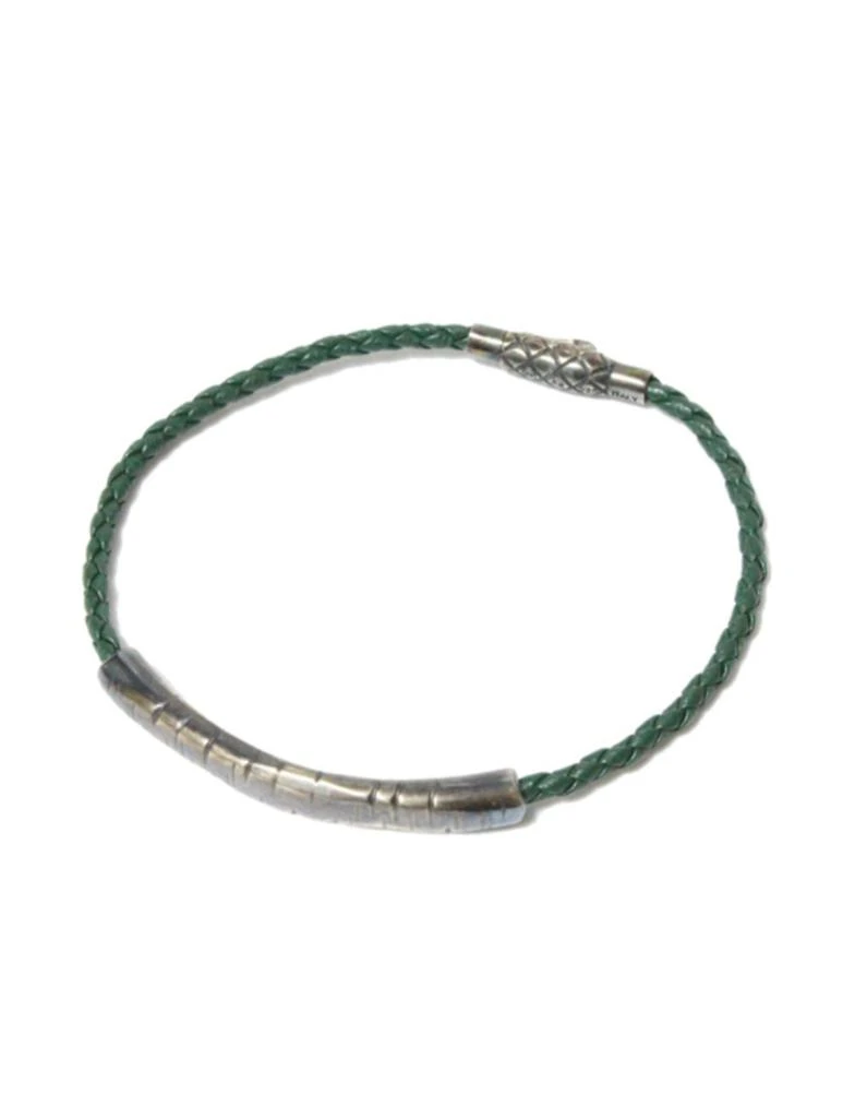 商品Bottega Veneta|Bottega Veneta Men's 1 Yen Intrecciato Nappa Silver Bracelet,价格¥1519,第1张图片