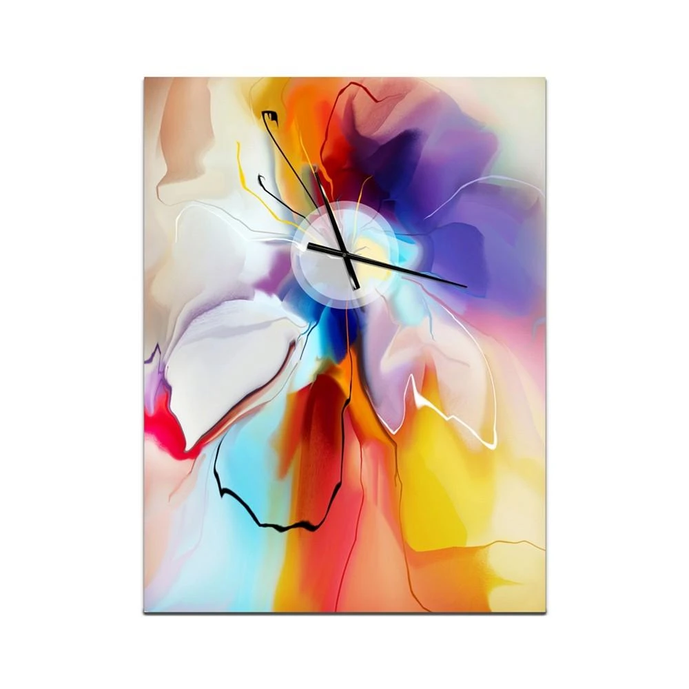 商品Design Art|Designart Oversized Floral Metal Wall Clock,价格¥1518,第1张图片