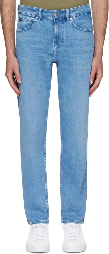 商品Hugo Boss|蓝色 Maine Regular-Fit Comfort Denim 牛仔裤,价格¥1854,第1张图片