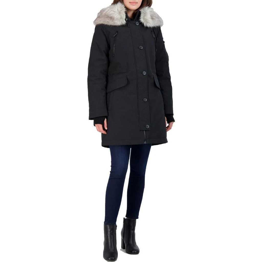商品BCBG|BCBGeneration Women's Faux Fur Trim Mid-Length Winter Parka Coat,价格¥308,第1张图片