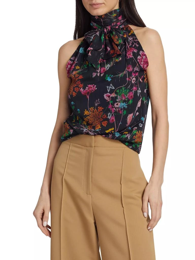 商品PRABAL GURUNG|Floral Chiffon Tie-Neck Blouse,价格¥1248,第3张图片详细描述