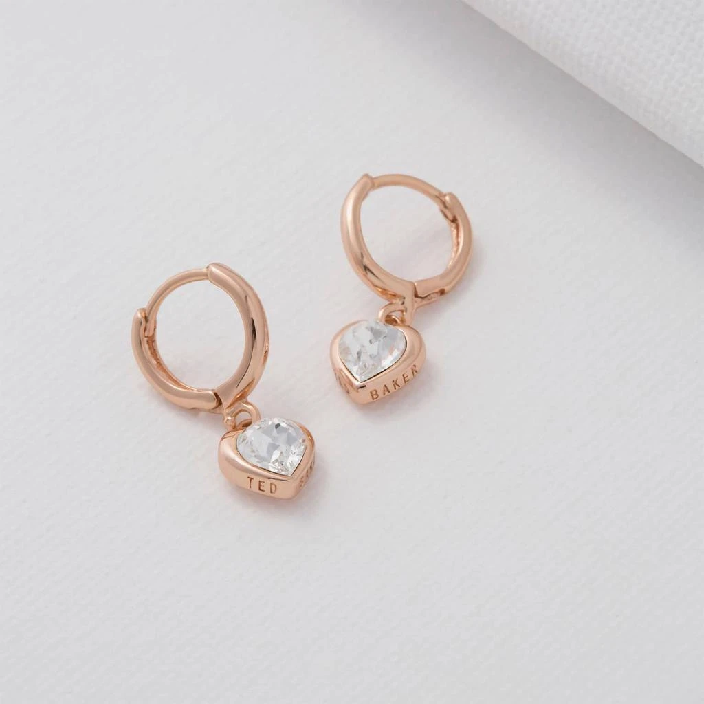 商品Ted Baker London|Ted Baker Women's Hanniy: Crystal Heart Earrings - Rose Gold/Crystal,价格¥234,第3张图片详细描述
