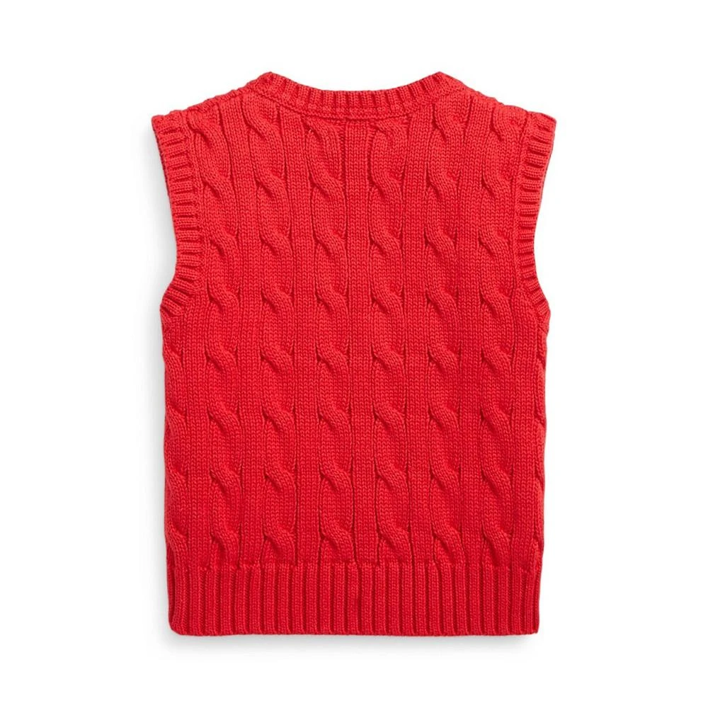 商品Ralph Lauren|Baby Boys Cable Knit V-neck Sweater Vest,价格¥338,第2张图片详细描述