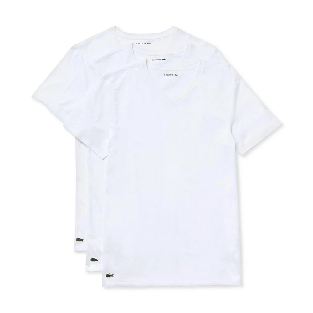 商品Lacoste|Men's V-Neck Lounge Slim Fit Undershirt Set, 3-Piece,价格¥311,第1张图片