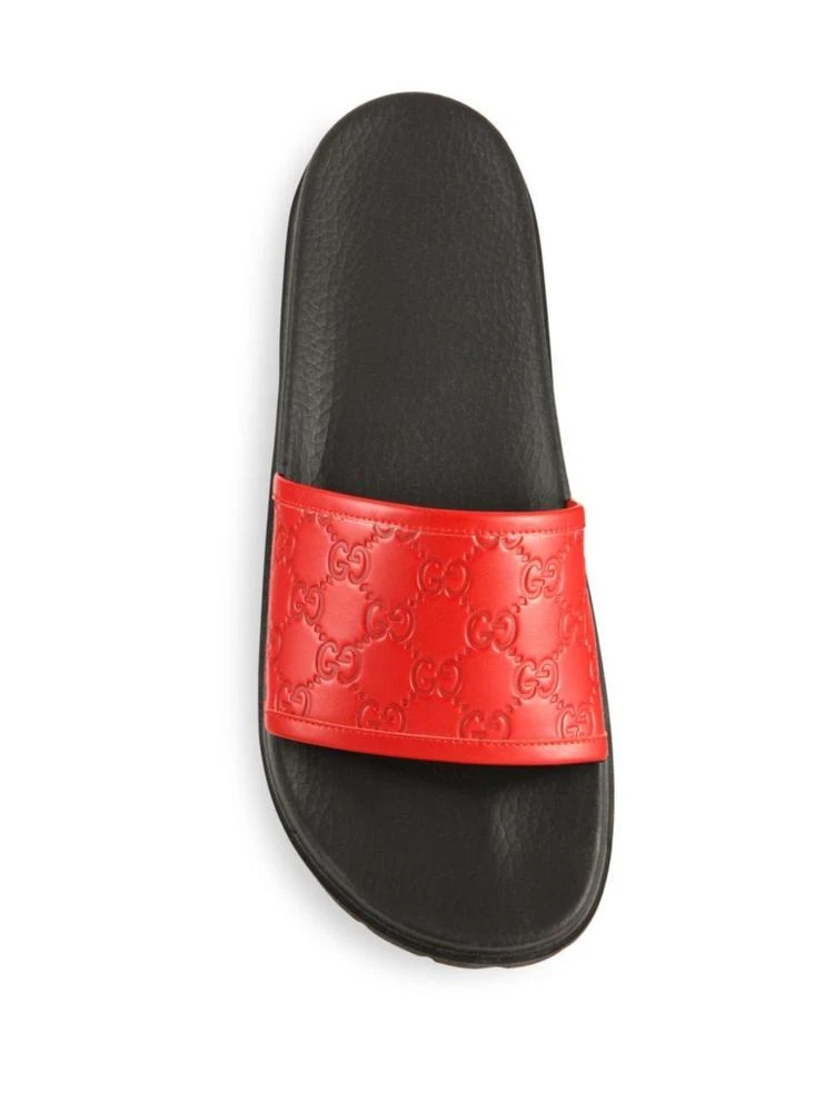 商品Gucci|Pursuit Treck Leather Slides,价格¥2775,第4张图片详细描述