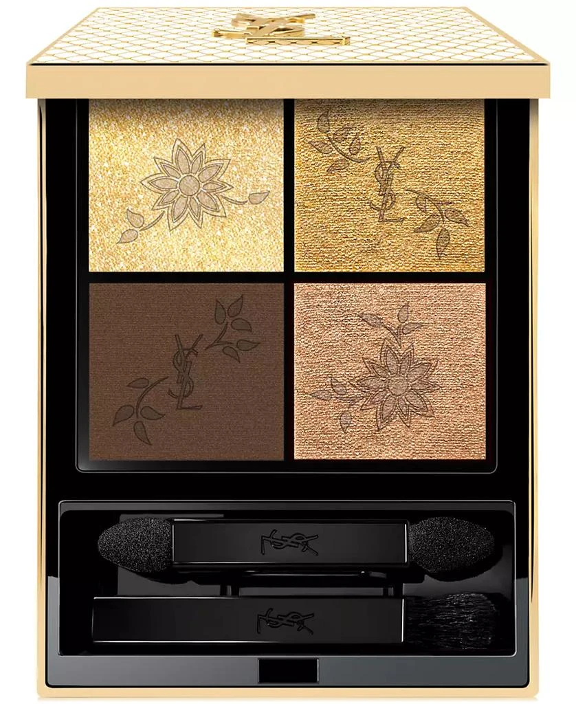 商品Yves Saint Laurent|Limited-Edition Gold Lace Couture Mini Clutch Luxury Eyeshadow Palette,价格¥538,第2张图片详细描述