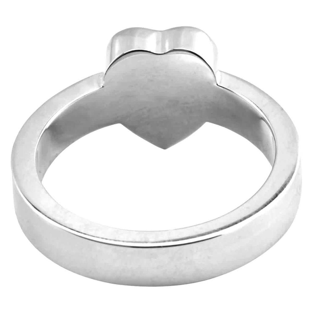 Gucci Sterling Silver Heart Pendant Trademark Ring, Size 16商品第3张图片规格展示