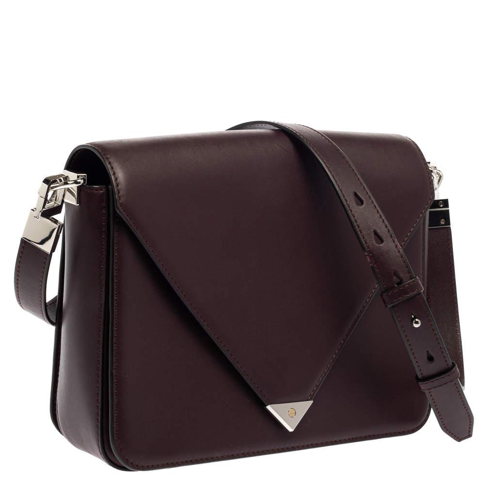 Alexander Wang Dark Plum Leather Prisma Envelope Shoulder Bag商品第3张图片规格展示